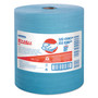 WypAll Power Clean X80 Heavy Duty Cloths, Jumbo Roll, 12.4 x 12.2, Blue, 475/Roll