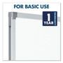 Mead Dry Erase Board with Aluminum Frame, 36" x 24", White Surface, Satin Aluminum Frame