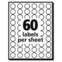 Avery Handwrite Only Self-Adhesive Removable Round Color-Coding Labels, 0.5" dia, Neon Green, 60/Sheet, 14 Sheets/Pack, (5052) View Product Image