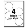 Avery Printable Gold Foil Seals, 2" dia, Gold, 4/Sheet, 11 Sheets/Pack, (5868) View Product Image