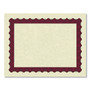 Great Papers! Metallic Border Certificates, 11 x 8.5, Ivory/Red with Red Border, 100/Pack