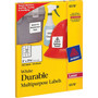Avery Durable Permanent ID Labels with TrueBlock Technology, Laser Printers, 2 x 2.63, White, 15/Sheet, 50 Sheets/Pack