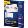 Avery Repositionable Shipping Labels w/Sure Feed, Inkjet/Laser, 2 x 4, White, 1000/Box