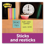Post-it Notes Super Sticky Pads in Supernova Neon Collection Colors, 2" x 2", 90 Sheets/Pad, 8 Pads/Pack