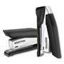 Bostitch InPower Spring-Powered Desktop Stapler with Antimicrobial Protection, 28-Sheet Capacity, Black/Silver (ACI1110) View Product Image