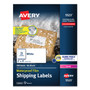 Avery Waterproof Shipping Labels with TrueBlock and Sure Feed, Laser Printers, 2 x 4, White, 10/Sheet, 50 Sheets/Pack (AVE5523) View Product Image