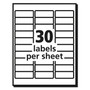 Avery Matte Clear Easy Peel Mailing Labels w/ Sure Feed Technology, Inkjet Printers, 1 x 2.63, Clear, 30/Sheet, 25 Sheets/Pack