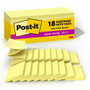 Post-it Super Sticky Dispenser Notes - Canary Yellow - 3" Flag/Note Width x 3" Flag/Note Length - Square - Canary Yellow - Paper
