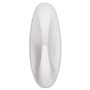 Command General Purpose Designer Hooks, Small/Medium, Plastic, White, 1lb and 3 lb Capacities, 4 Hooks and 4 Strips/Pack