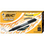 Soft Feel Ballpoint Pen, Retractable, Fine 0.8 Mm, Black Ink, Black Barrel, Dozen (BICSCSF11BK)