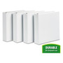 Avery Durable View Binder with DuraHinge and Slant Rings, 3 Rings, 2" Capacity, 11 x 8.5, White, 4/Pack