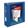 Avery Heavy-Duty View Binder with DuraHinge and Locking One Touch EZD Rings, 3 Rings, 3" Capacity, 11 x 8.5, Pacific Blue