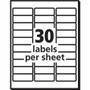 Avery Matte Clear Easy Peel Mailing Labels w/ Sure Feed Technology, Laser Printers, 1 x 2.63, Clear, 30/Sheet, 25 Sheets/Box