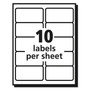 Avery Matte Clear Easy Peel Mailing Labels w/ Sure Feed Technology, Laser Printers, 2 x 4, Clear, 10/Sheet, 50 Sheets/Box