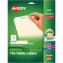 Avery Removable File Folder Labels - 2/3" Width x 3 7/16" Length - Removable Adhesive - Rectangle - Inkjet, Laser - Matte