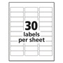 Avery Matte Clear Easy Peel Mailing Labels w/ Sure Feed Technology, Inkjet Printers, 1 x 2.63, Clear, 30/Sheet, 10 Sheets/Pack
