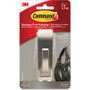 Command Large Modern Reflections Hook - 5 lb (2.27 kg) Capacity - for Painted Surface, Wood, Tile - Metal - Brushed Nickel