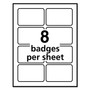 Avery Flexible Adhesive Name Badge Labels, 3.38 x 2.33, White, 400/Box