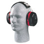 3M PELTOR OPTIME 105 High Performance Ear Muffs H10A, 30 dB NRR, Black/Red