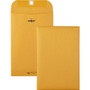 Quality Park Clasp Envelope, 28 lb Bond Weight Kraft, #55, Square Flap, Clasp/Gummed Closure, 6 x 9, Brown Kraft, 100/Box