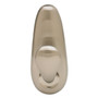 Command Adhesive Mount Metal Hook, Large, Brushed Nickel Finish, 5 lb Capacity, 1 Hook and 2 Strips/Pack