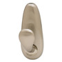 Command Adhesive Mount Metal Hook, Large, Brushed Nickel Finish, 5 lb Capacity, 1 Hook and 2 Strips/Pack