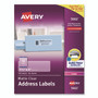 Avery Matte Clear Easy Peel Mailing Labels w/ Sure Feed Technology, Laser Printers, 1.33 x 4, Clear, 14/Sheet, 50 Sheets/Box