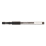 Universal Comfort Grip Gel Pen, Stick, Medium 0.7 mm, Black Ink, Clear/Black Barrel, Dozen