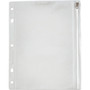 Oxford Zipper Binder Pockets - For 10 1/2" x 8" Sheet - Ring Binder - Rectangular - Clear, White - Poly
