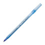 BIC Round Stic Xtra Precision Ballpoint Pen, Stick, Fine 0.8 mm, Blue Ink, Translucent Blue Barrel, Dozen