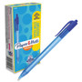 Paper Mate InkJoy 100 RT Ballpoint Pen, Retractable, Medium 1 mm, Blue Ink, Translucent Blue Barrel, Dozen (PAP1951253) View Product Image