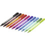 Paper Mate InkJoy 100 RT Ballpoint Pen, Retractable, Medium 1 mm, Black Ink, Smoke/Black Barrel, Dozen