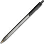 Paper Mate InkJoy 100 RT Ballpoint Pen, Retractable, Medium 1 mm, Black Ink, Smoke/Black Barrel, Dozen (PAP1951254) View Product Image