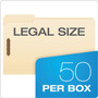 Pendaflex Manila Fastener Folders, 1/3-Cut Tabs, 2 Fasteners, Legal Size, Manila Exterior, 50/Box