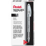 Pentel R.S.V.P. Ballpoint Pen, Stick, Fine 0.7 mm, Black Ink, Clear/Black Barrel, Dozen