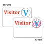 C-Line Time's Up! Peel & Stick Name Badges - Visitor - 3" Width x 2" Length - Rectangle - White - Self-adhesive