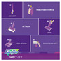Swiffer WetJet Mop, 11 x 5 White Cloth Head, 46" Purple/Silver Aluminum/Plastic Handle