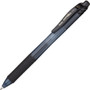 Pentel EnerGel-X Gel Pen, Retractable, Medium 0.7 mm, Black Ink, Smoke/Black Barrel, Dozen