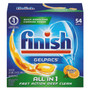 FINISH Dish Detergent Gelpacs, Orange Scent, 54/Box, 4 Boxes/Carton (RAC81181CT) View Product Image