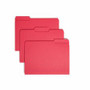 Smead 1/3 Tab Cut Letter Recycled Interior File Folder - 8 1/2" x 11" - 3/4" Expansion - Top Tab Location - Assorted Tab Position - 11 pt. - (SMD10267)