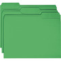 Smead Colored File Folders, 1/3-Cut Tabs: Assorted, Letter Size, 0.75" Expansion, Green, 100/Box