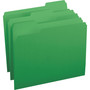 Smead Colored File Folders, 1/3-Cut Tabs: Assorted, Letter Size, 0.75" Expansion, Green, 100/Box