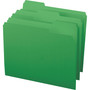 Smead Colored File Folders, 1/3-Cut Tabs: Assorted, Letter Size, 0.75" Expansion, Green, 100/Box