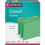Smead Colored File Folders, 1/3-Cut Tabs: Assorted, Letter Size, 0.75" Expansion, Green, 100/Box