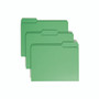 Smead Colored File Folders, 1/3-Cut Tabs: Assorted, Letter Size, 0.75" Expansion, Green, 100/Box