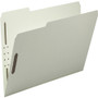 Smead Recycled Pressboard Fastener Folders, 1" Expansion, 2 Fasteners, Letter Size, Gray-Green Exterior, 25/Box