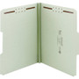 Smead Recycled Pressboard Fastener Folders, 1" Expansion, 2 Fasteners, Letter Size, Gray-Green Exterior, 25/Box