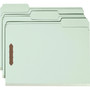 Smead Recycled Pressboard Fastener Folders, 1" Expansion, 2 Fasteners, Letter Size, Gray-Green Exterior, 25/Box