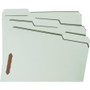 Smead Recycled Pressboard Fastener Folders, 1" Expansion, 2 Fasteners, Letter Size, Gray-Green Exterior, 25/Box