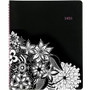 Cambridge FloraDoodle Premium Weekly Monthly Appointment Book, Black, White, Large - Large - Weekly, Monthly - 13 Month - January 2026 to January 2027 - 7:00 AM to 8:00 PM